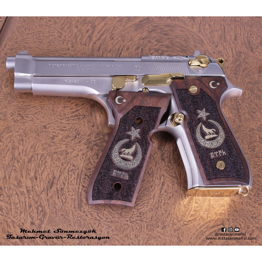 Beretta 92FS Gravür // Göktürk 3D,Akımsız Nikel Kaplama
