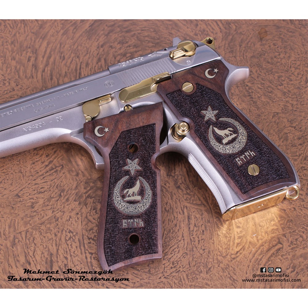 Beretta 92FS Gravür // Göktürk 3D,Akımsız Nikel Kaplama