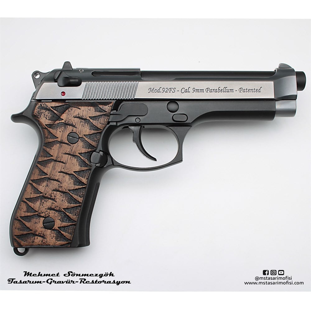 Beretta 92FS Kaplama // Füme Titanyum,Siyah Krom Kaplama