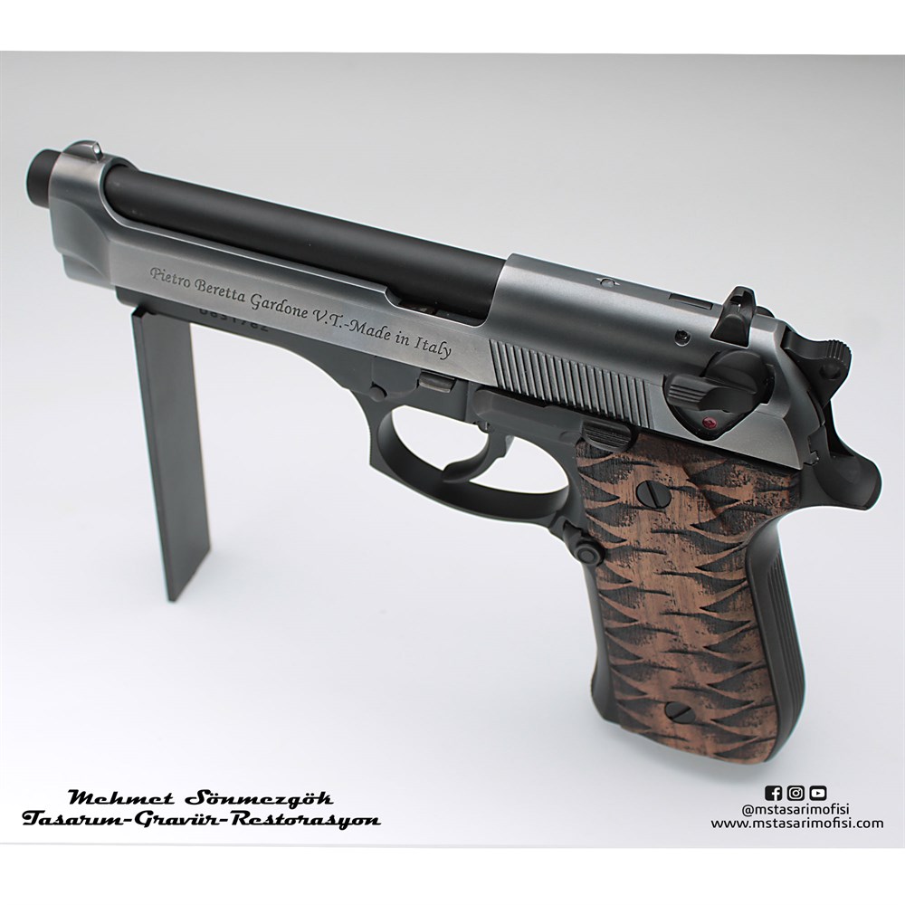 Beretta 92FS Kaplama // Füme Titanyum,Siyah Krom Kaplama