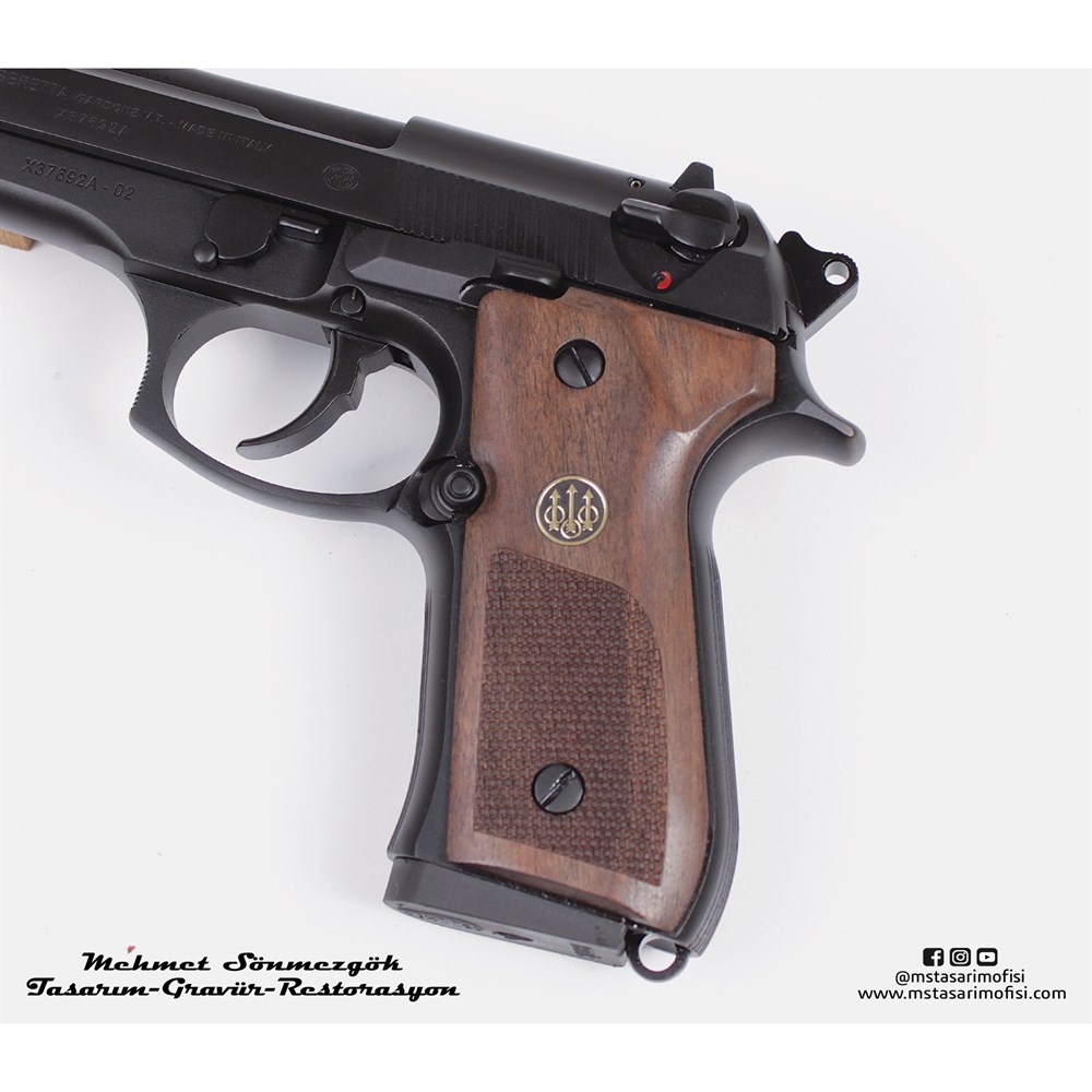 Beretta 92FS Kaplama // Siyah Krom,Parçalar Siyah