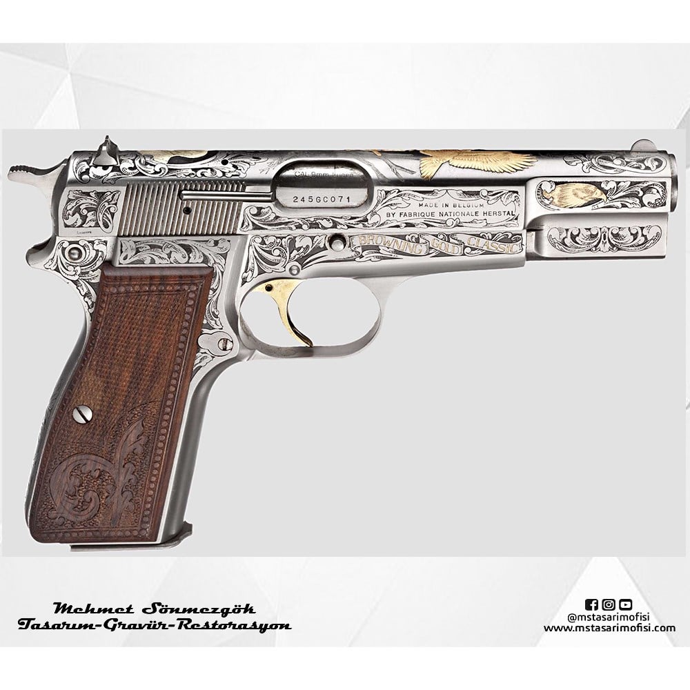 Browning HP (Çizim) // John Browning Özel Seri Replika