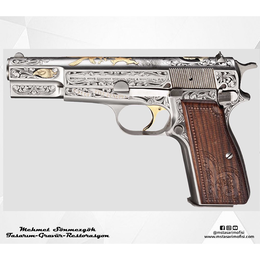Browning HP (Çizim) // John Browning Özel Seri Replika