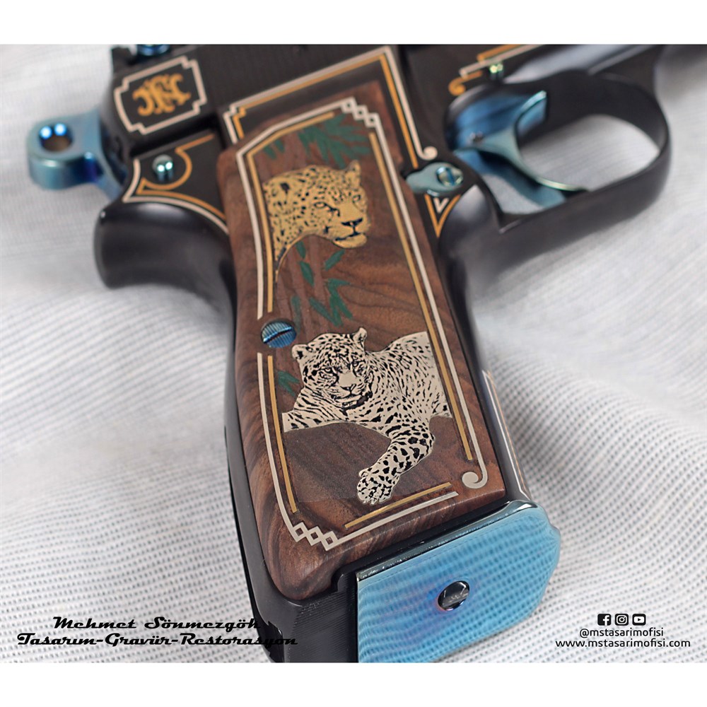 Browning HP Gravür // Altın & Gümüş Tel Süslemeli Özel Model