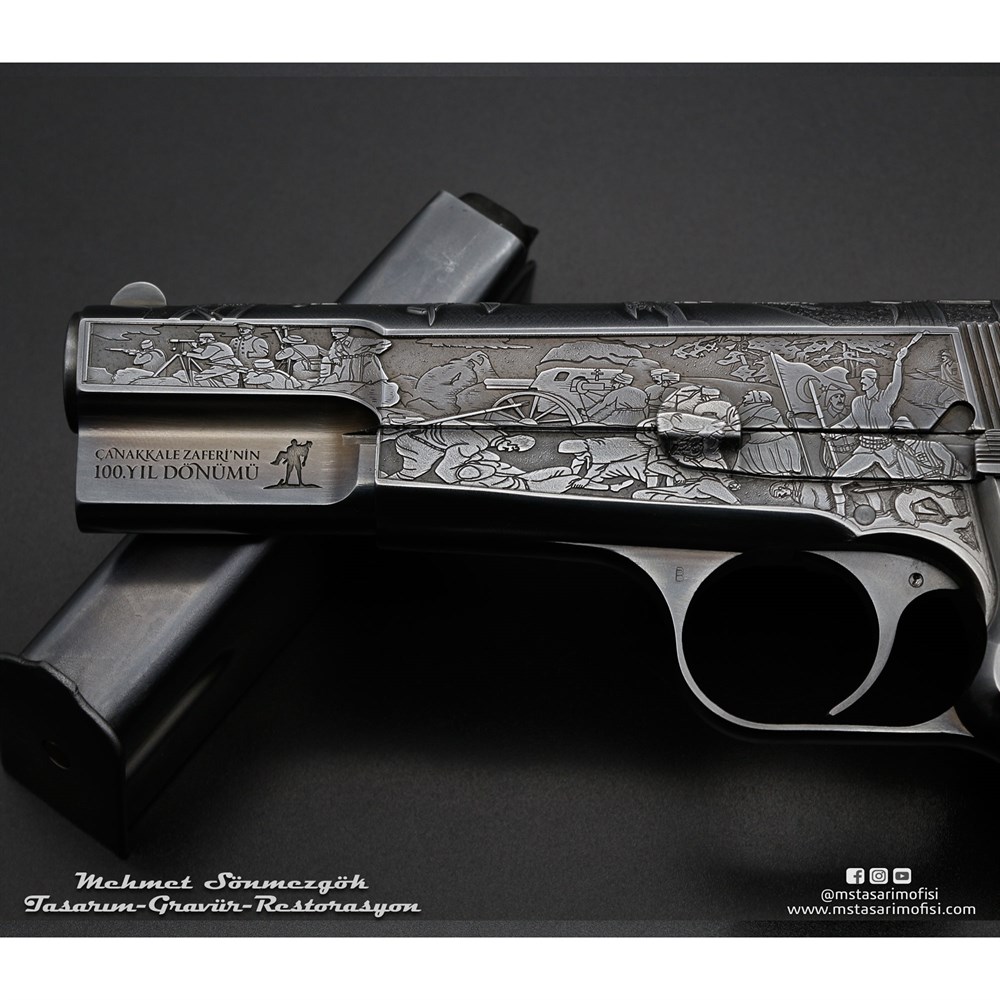 Browning HP Gravür // Çanakkale 1915,100.Yıl Anısına Yapıldı 