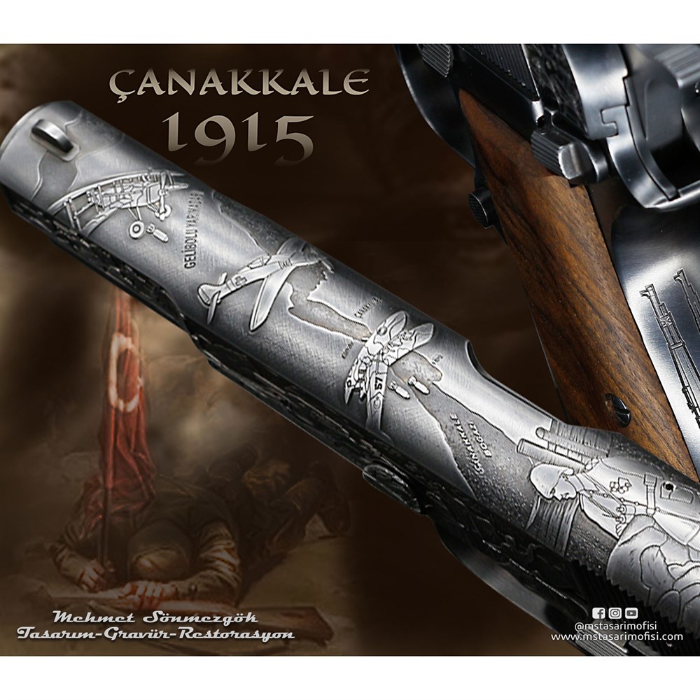 Browning HP Gravür // Çanakkale 1915,100.Yıl Anısına Yapıldı 