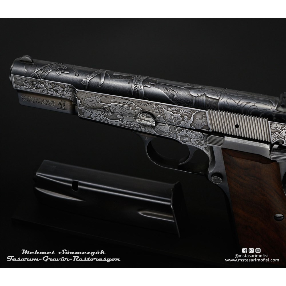 Browning HP Gravür // Çanakkale 1915,100.Yıl Anısına Yapıldı 