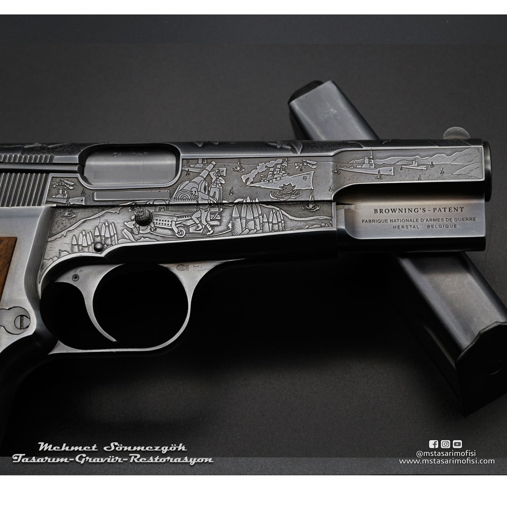 Browning HP Gravür // Çanakkale 1915,100.Yıl Anısına Yapıldı 