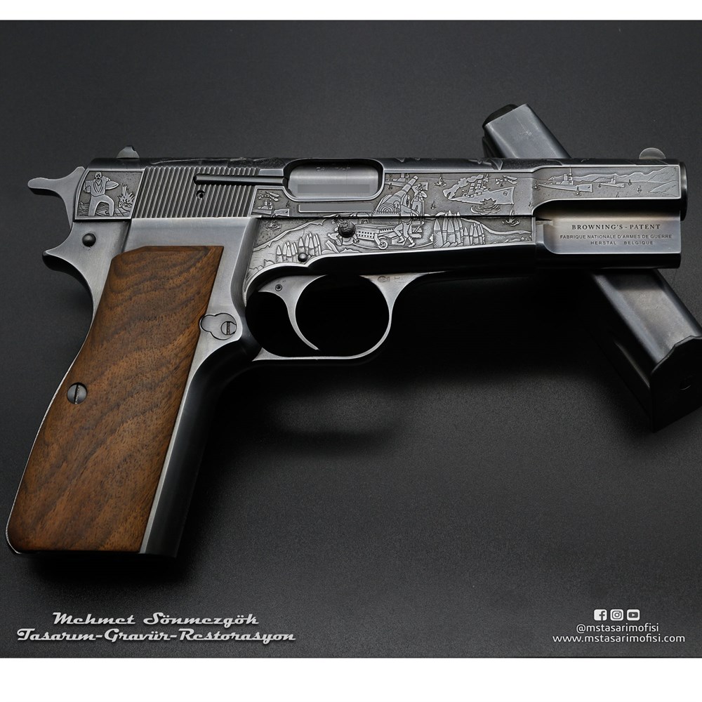 Browning HP Gravür // Çanakkale 1915,100.Yıl Anısına Yapıldı 