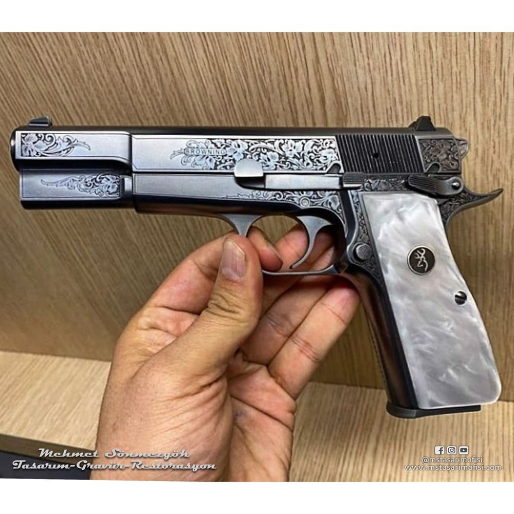 Browning HP Gravür // Çiçek Desen