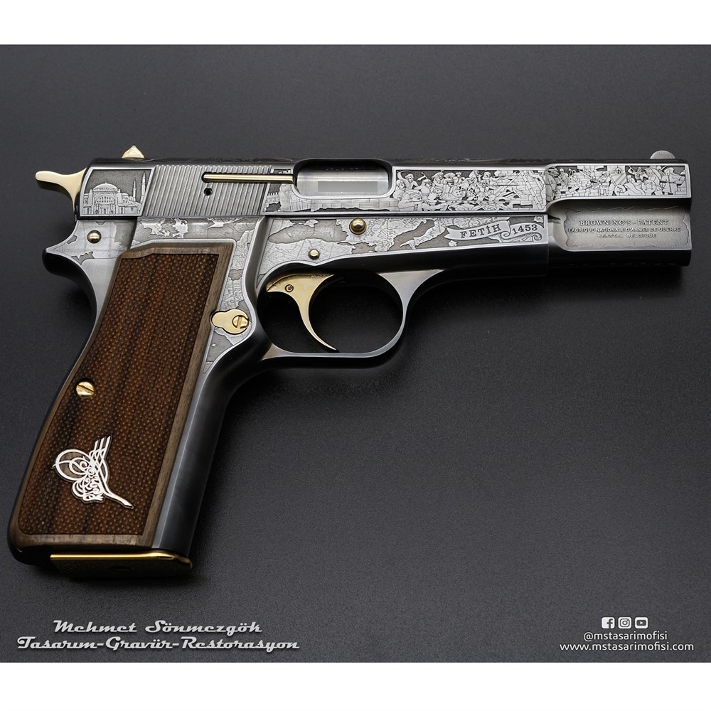 Browning HP Gravür // Fetih 1453 Dünya Haritalı_(2018 Versiyonu) 