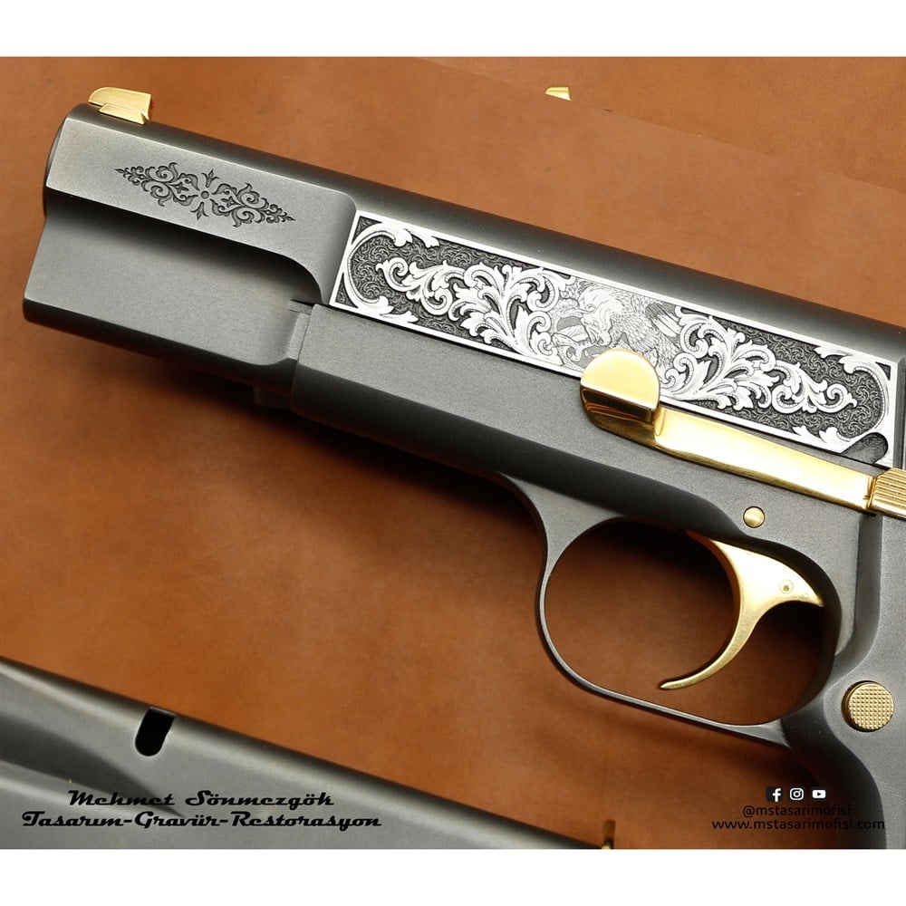 Browning HP Gravür // Kartal Figürlü Model,Özel Tasarım