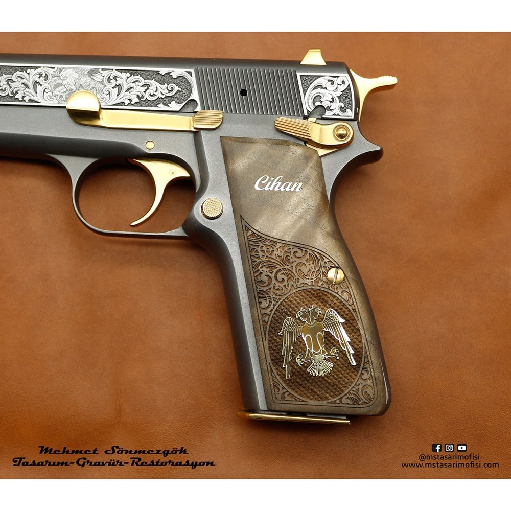 Browning HP Gravür // Kartal Figürlü Model,Özel Tasarım