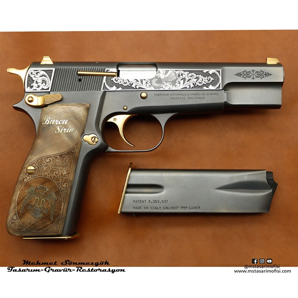 Browning HP Gravür // Kartal Figürlü Model,Özel Tasarım