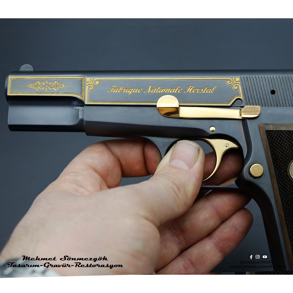 Browning HP Gravür // Kenar Çerçeveli Tasarım