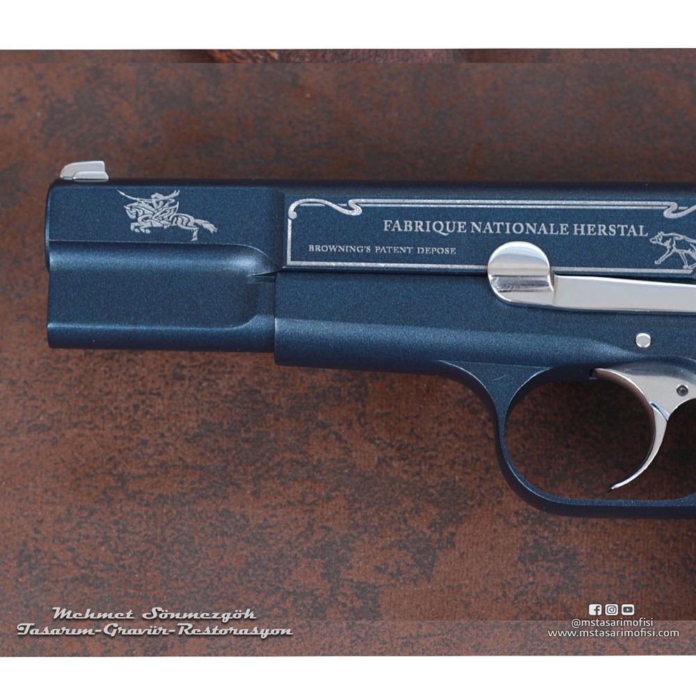 Browning HP Gravür // Kurt,Göktürk Temalı Çalışmamız