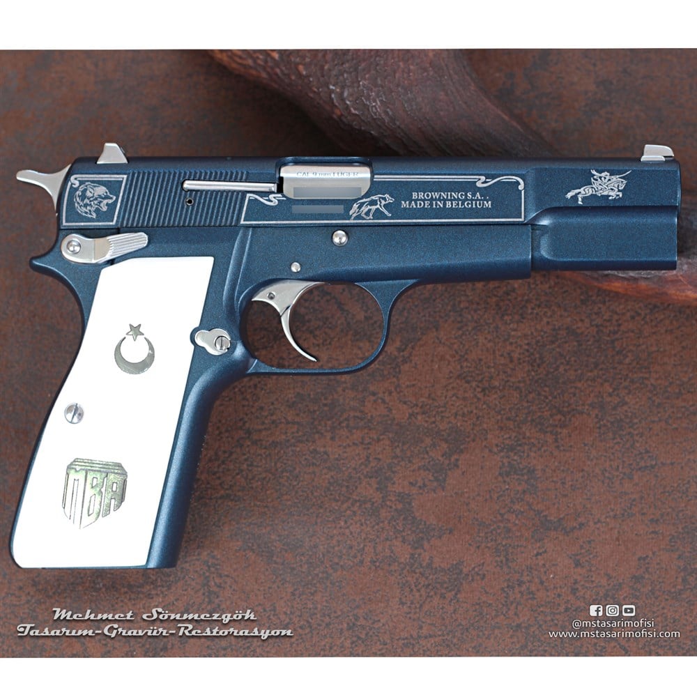 Browning HP Gravür // Kurt,Göktürk Temalı Çalışmamız