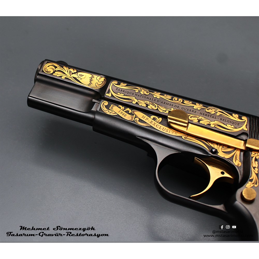Browning HP Gravür // Özel Gravür,Osmanlı Devlet Armalı