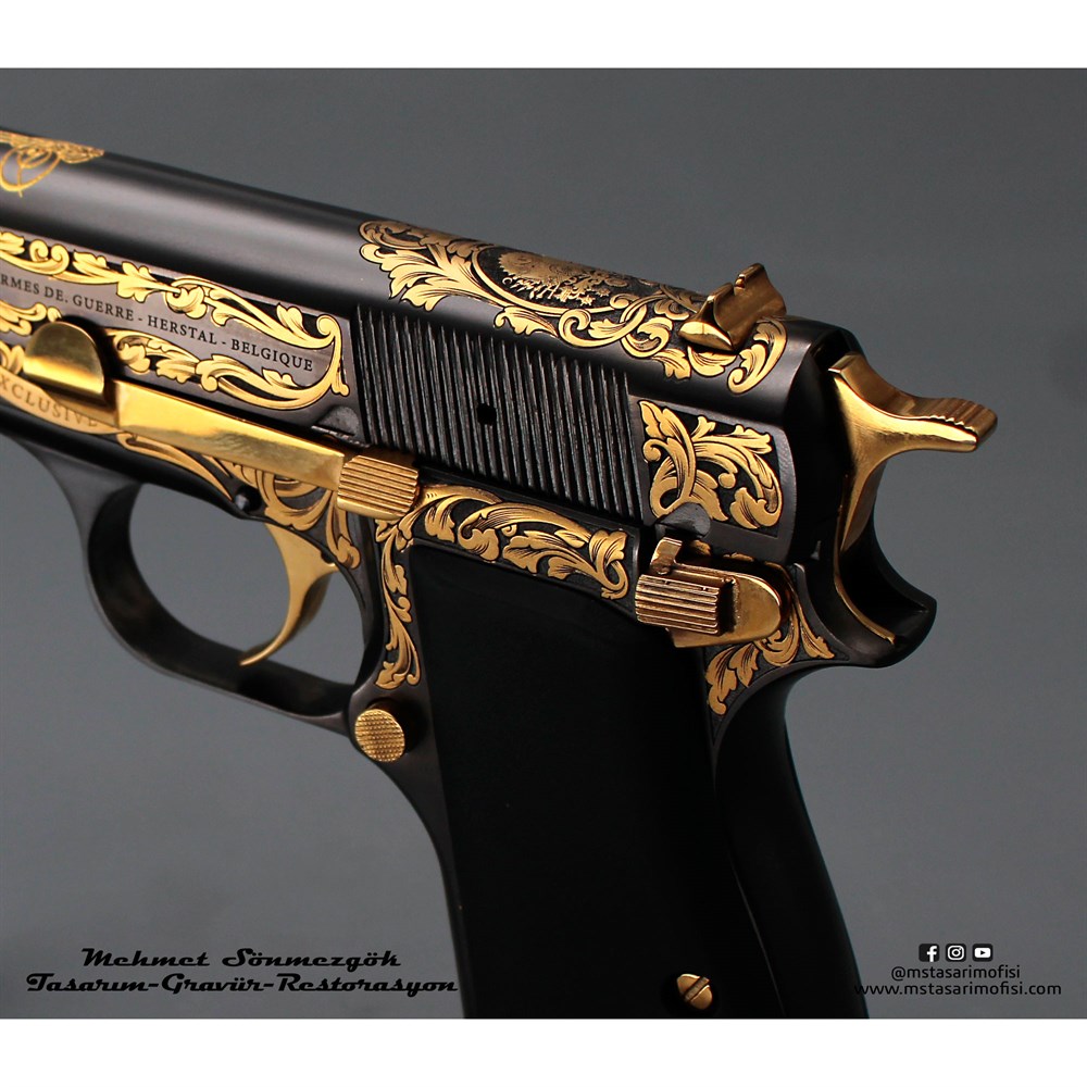 Browning HP Gravür // Özel Gravür,Osmanlı Devlet Armalı