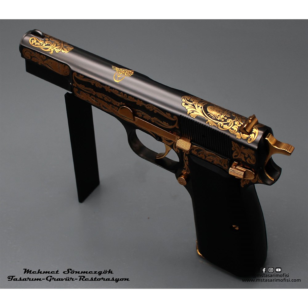 Browning HP Gravür // Özel Gravür,Osmanlı Devlet Armalı