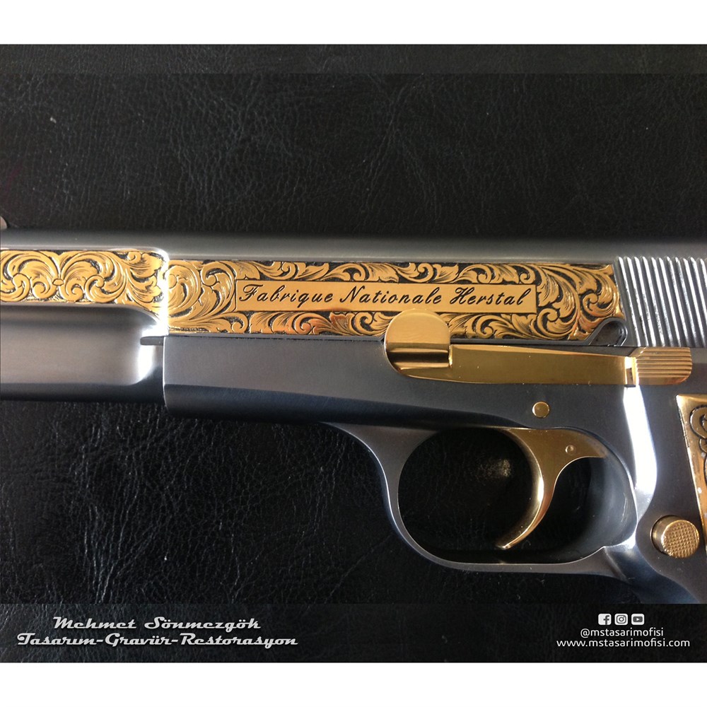 Browning HP Gravür // Yanaklar Gravür 5