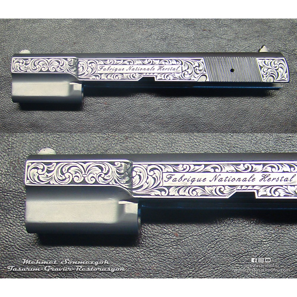 Browning HP Gravür // Yanaklar Gravür 5