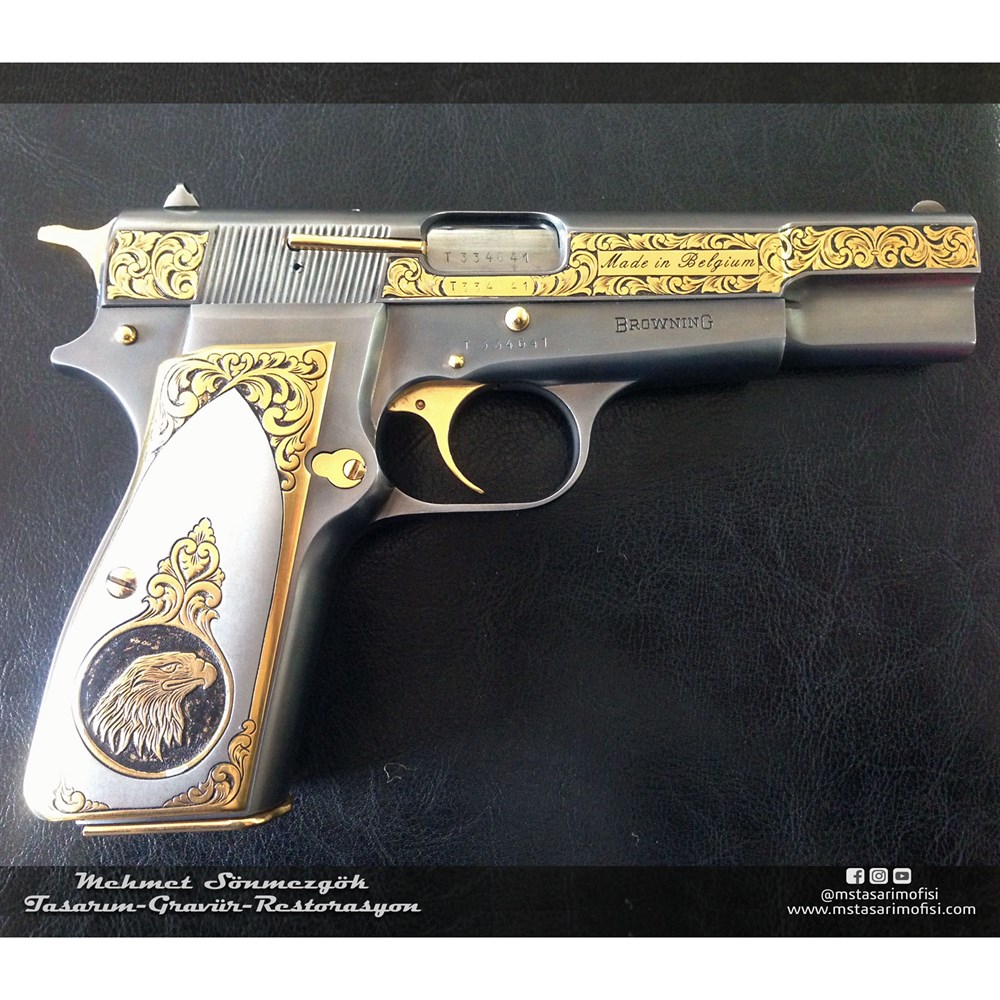 Browning HP Gravür // Yanaklar Gravür 5