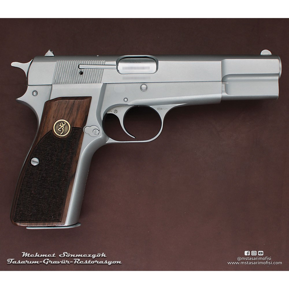 Browning HP Kaplama // Beyaz Krom Mat