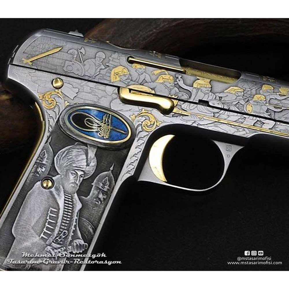 Browning Tuğralı Gravür // Fetih 1453 (2019 Versiyonu) Çekme Kertiksiz Özel Model