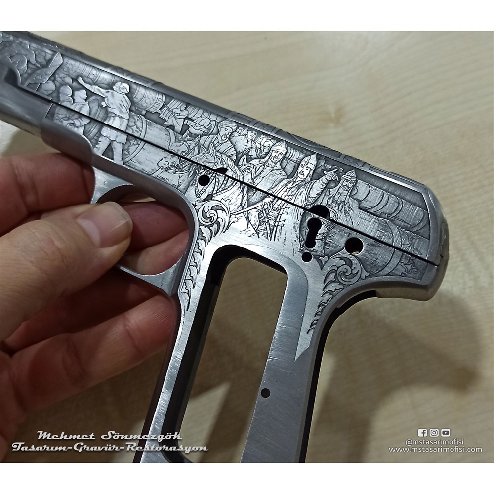 Browning Tuğralı Gravür // Fetih 1453 (2019 Versiyonu) Çekme Kertiksiz Özel Model