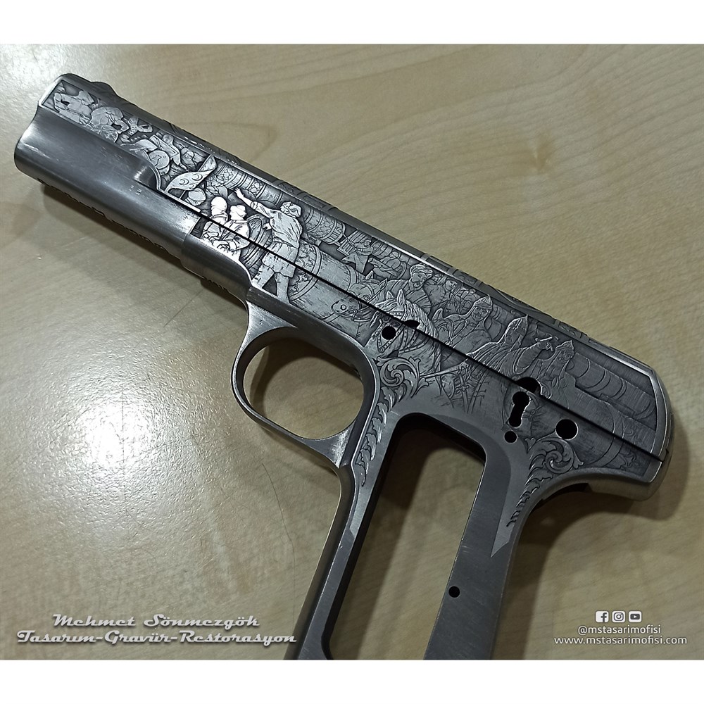 Browning Tuğralı Gravür // Fetih 1453 (2019 Versiyonu) Çekme Kertiksiz Özel Model