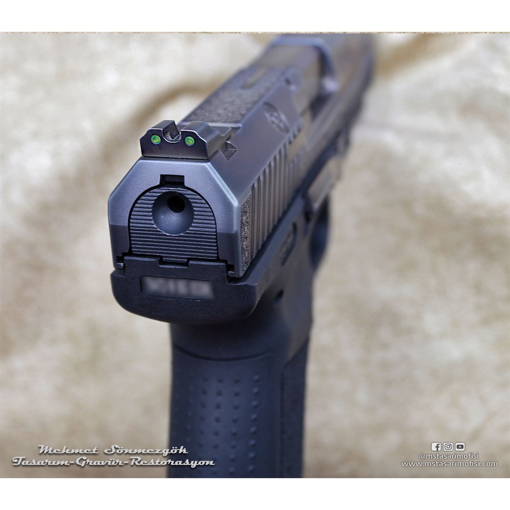Canik TP9 Elite Gravür // Yanaklar Gravür,3D Ay Yıldız Markalama