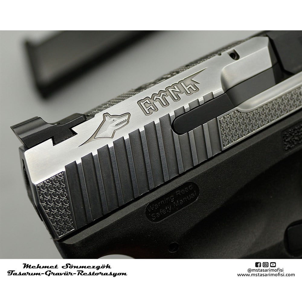Canik TP9 Gravür // Göktürk Logo,Kurt Kafası,Teşkilatı Mahsusa (3D)