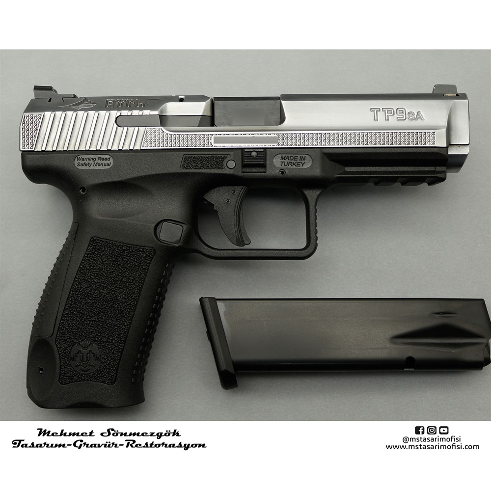 Canik TP9 Gravür // Göktürk Logo,Kurt Kafası,Teşkilatı Mahsusa (3D)