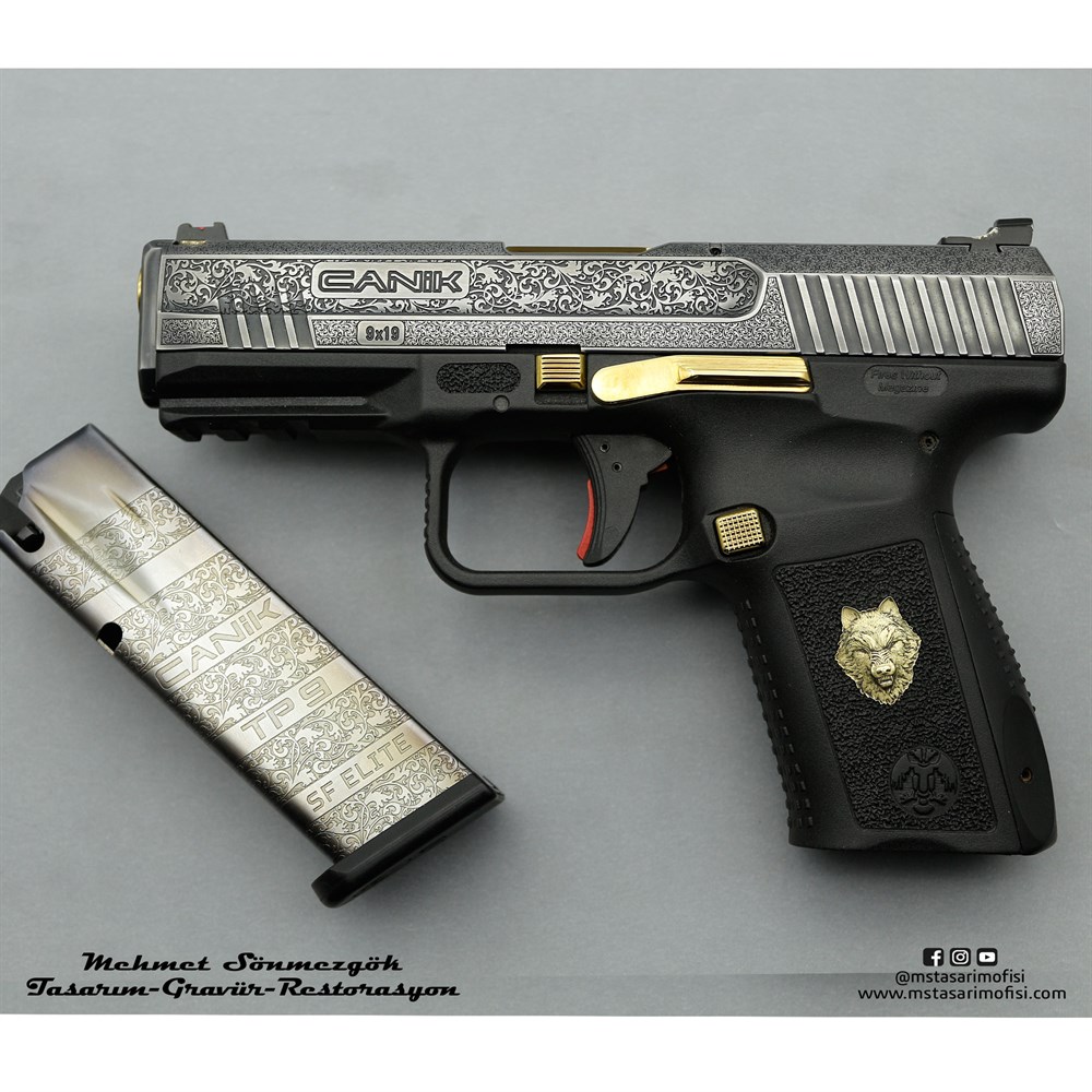 Canik TP9 Gravür // Osmanlı Devlet Armalı,Ay Yıldız (3D) Gravürlü