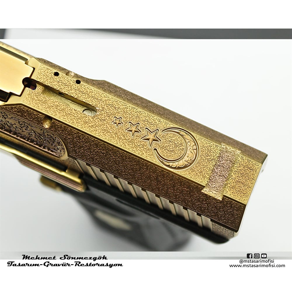 Canik TP9 Gravür // Osmanlı Devlet Armalı,Ay Yıldız (3D) Gravürlü