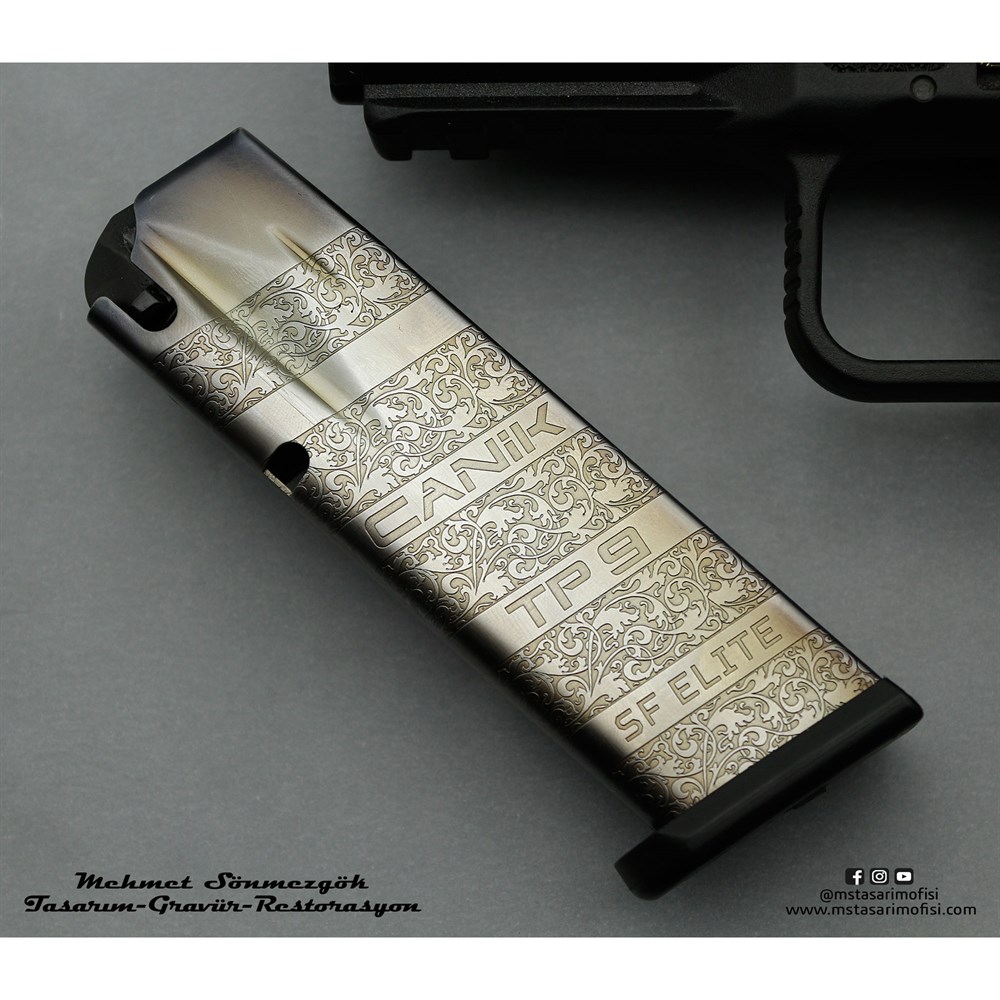 Canik TP9 Gravür // Osmanlı Devlet Armalı,Ay Yıldız (3D) Gravürlü