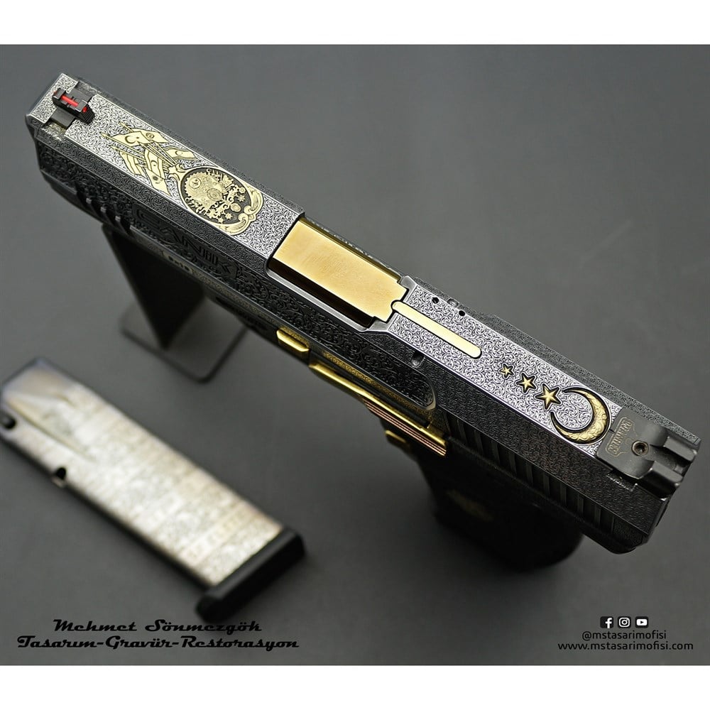 Canik TP9 Gravür // Osmanlı Devlet Armalı,Ay Yıldız (3D) Gravürlü
