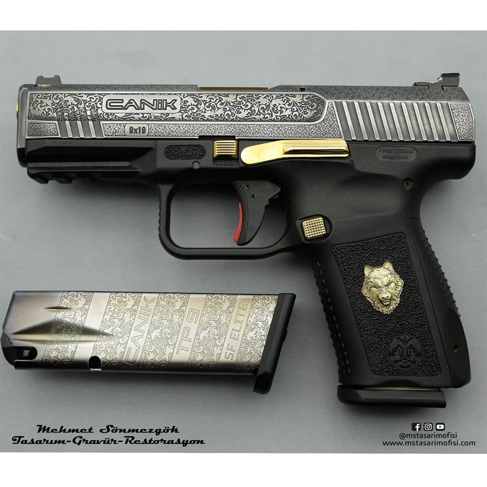 Canik TP9 Gravür // Osmanlı Devlet Armalı,Ay Yıldız (3D) Gravürlü