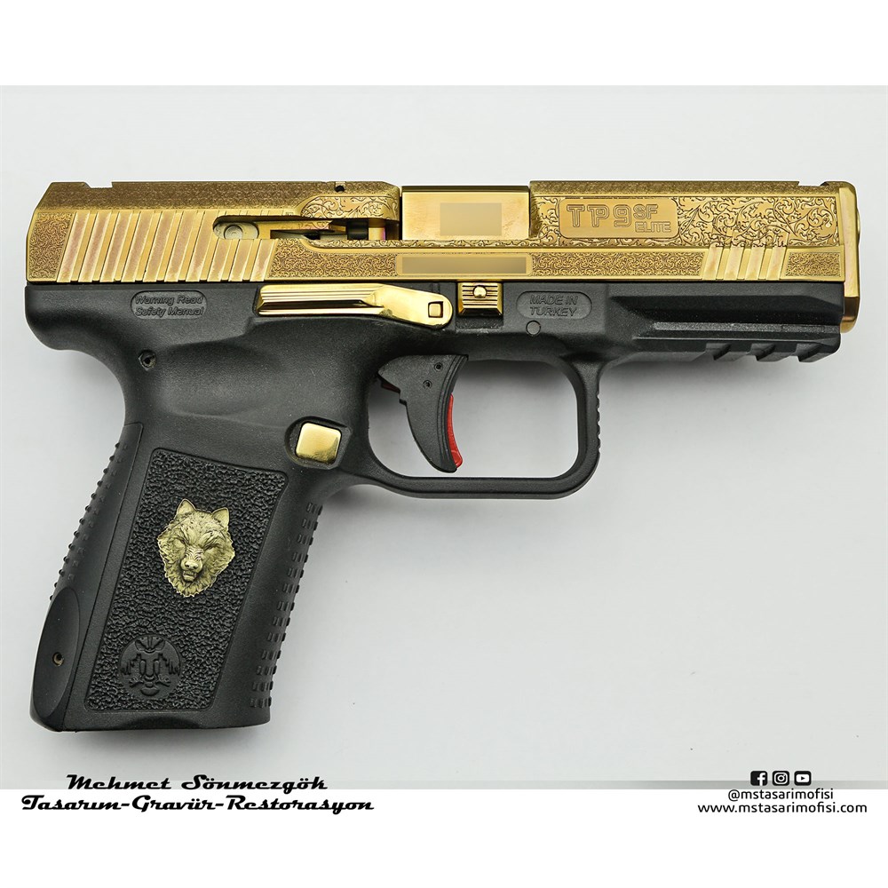 Canik TP9 Gravür // Osmanlı Devlet Armalı,Ay Yıldız (3D) Gravürlü