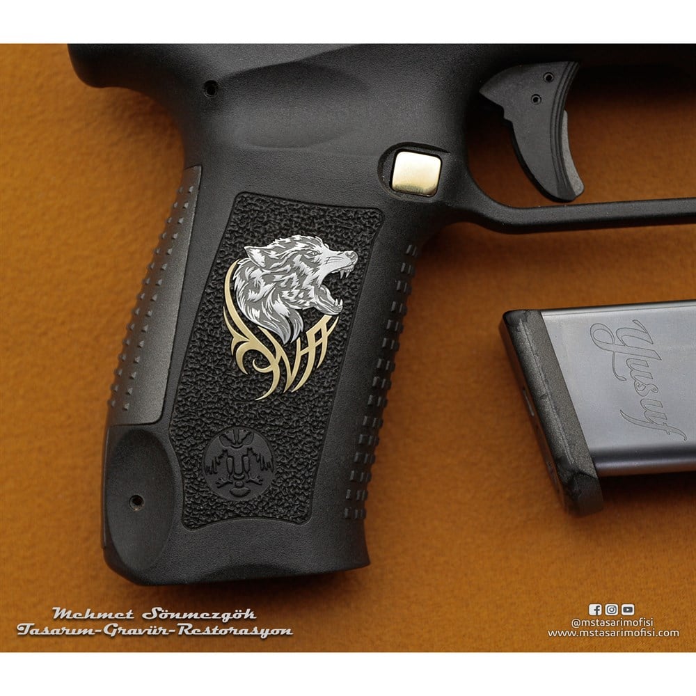 Canik TP9 SFX Gravür // Teşkilat-ı Mahsusa 3D,Polimer Gövde Desenli