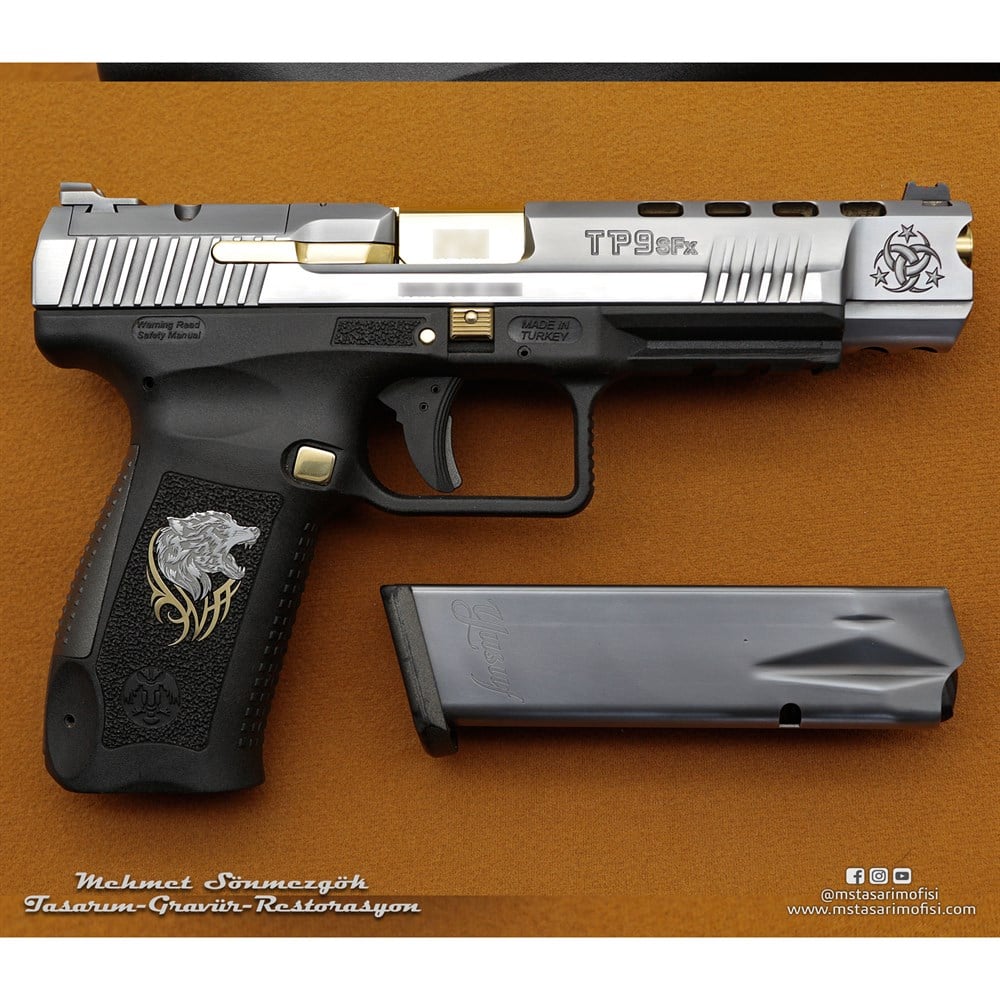 Canik TP9 SFX Gravür // Teşkilat-ı Mahsusa 3D,Polimer Gövde Desenli