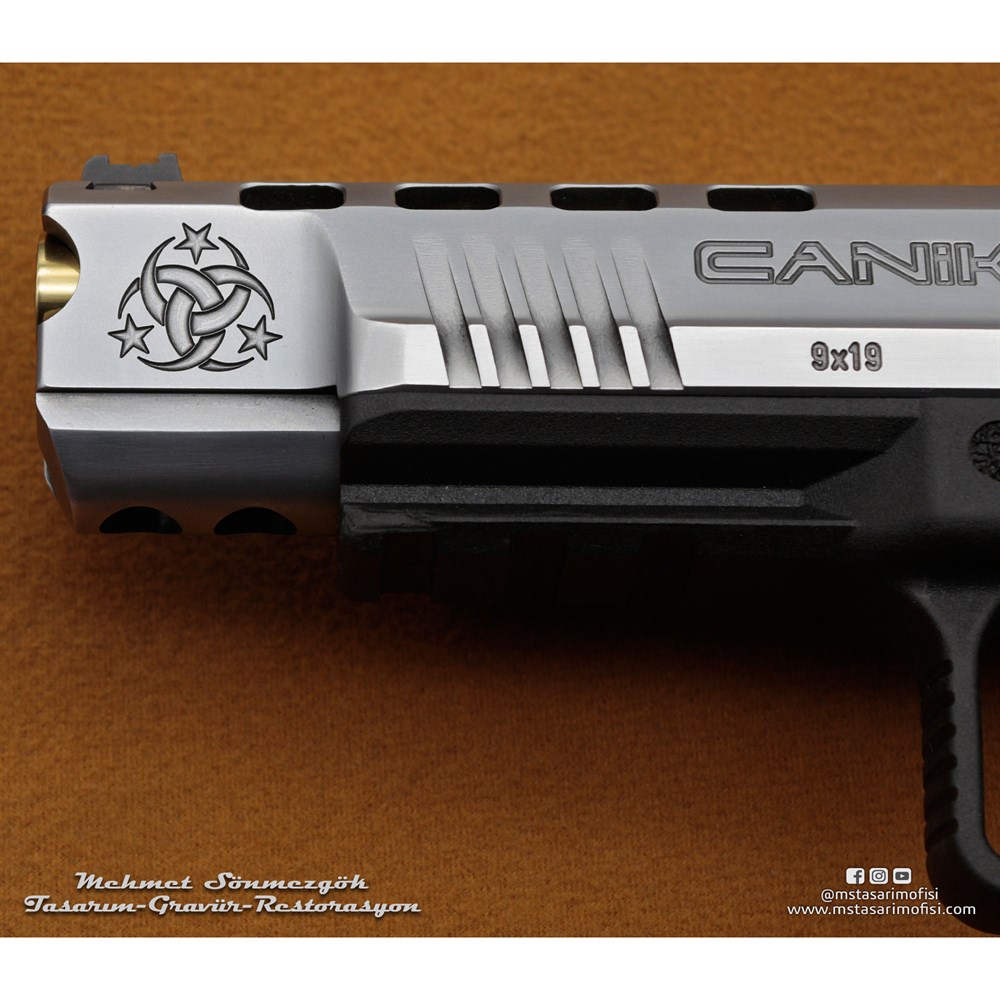 Canik TP9 SFX Gravür // Teşkilat-ı Mahsusa 3D,Polimer Gövde Desenli