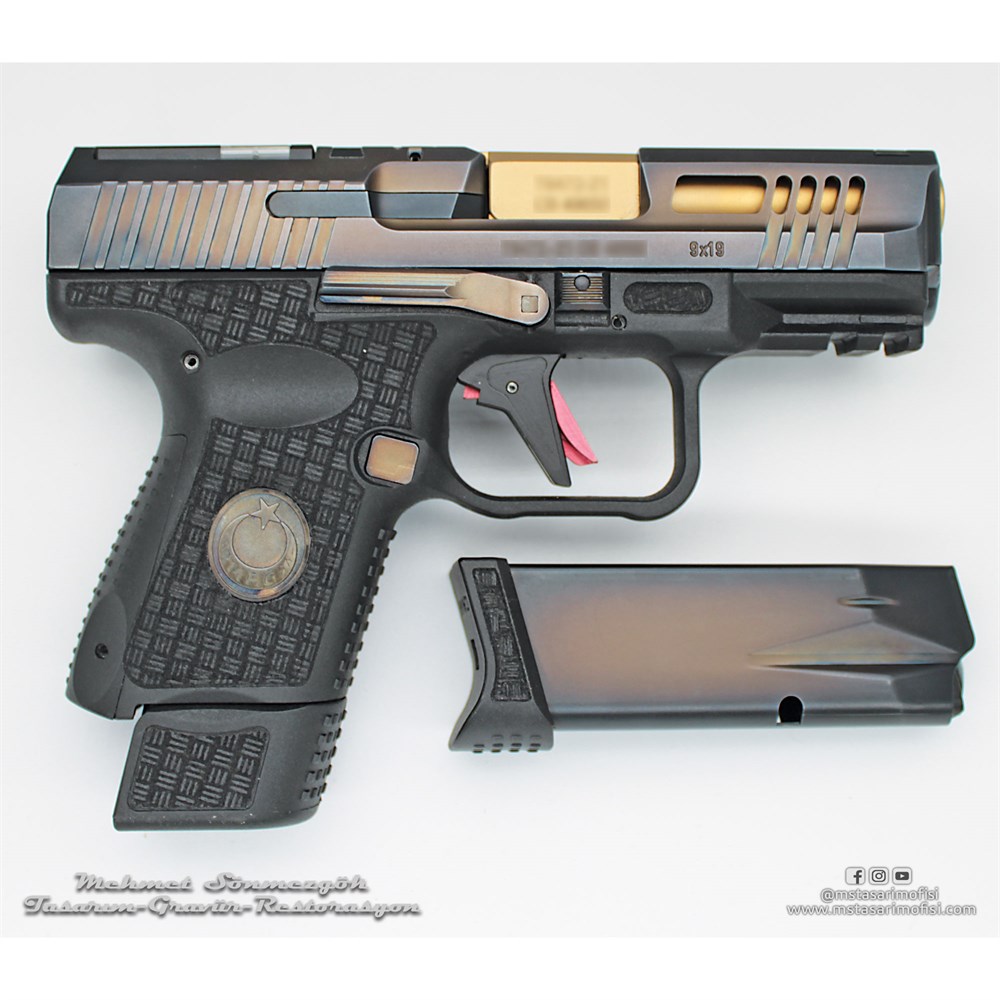Canik TP9 Sub Elite Modifiye // Havalandırma Kanalları,Eskitme Füme Kaplama,Polimer Gövde Gravürü