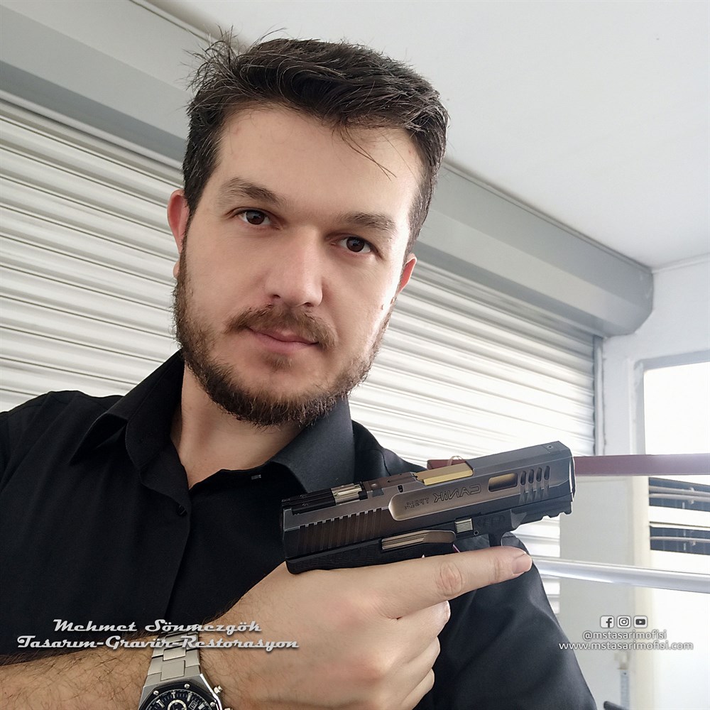 Canik TP9 Sub Elite Modifiye // Özel Modifiye,Eskitme Füme Titanyum Kaplama,Model 1