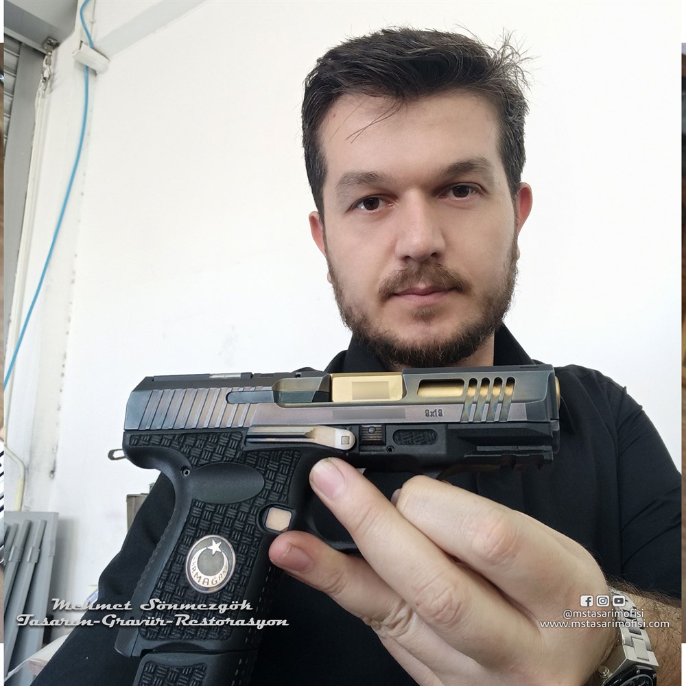 Canik TP9 Sub Elite Modifiye // Özel Modifiye,Eskitme Füme Titanyum Kaplama,Model 1
