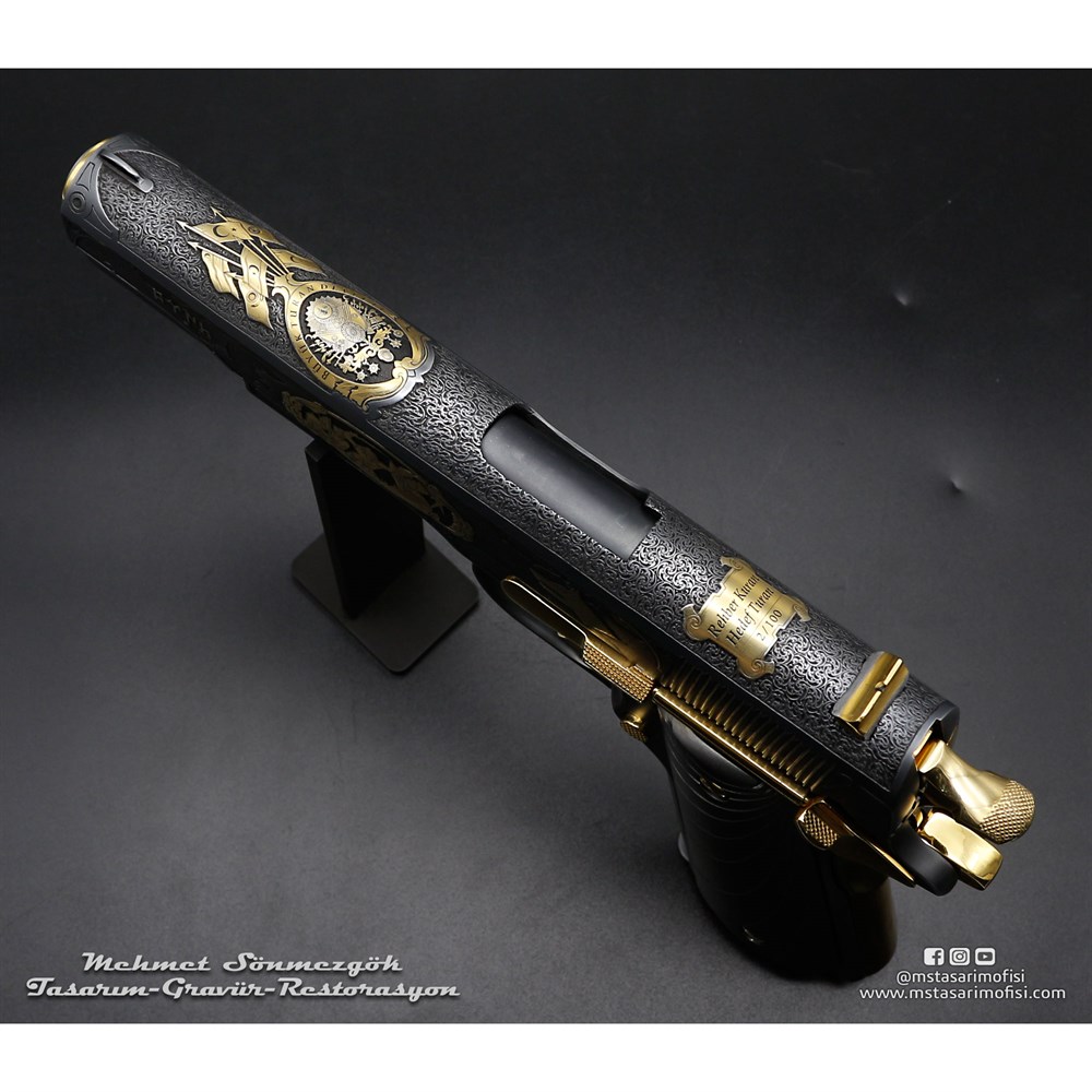Colt 1911 Gravür // Büyük Turan Devleti (Devlet Armalı)