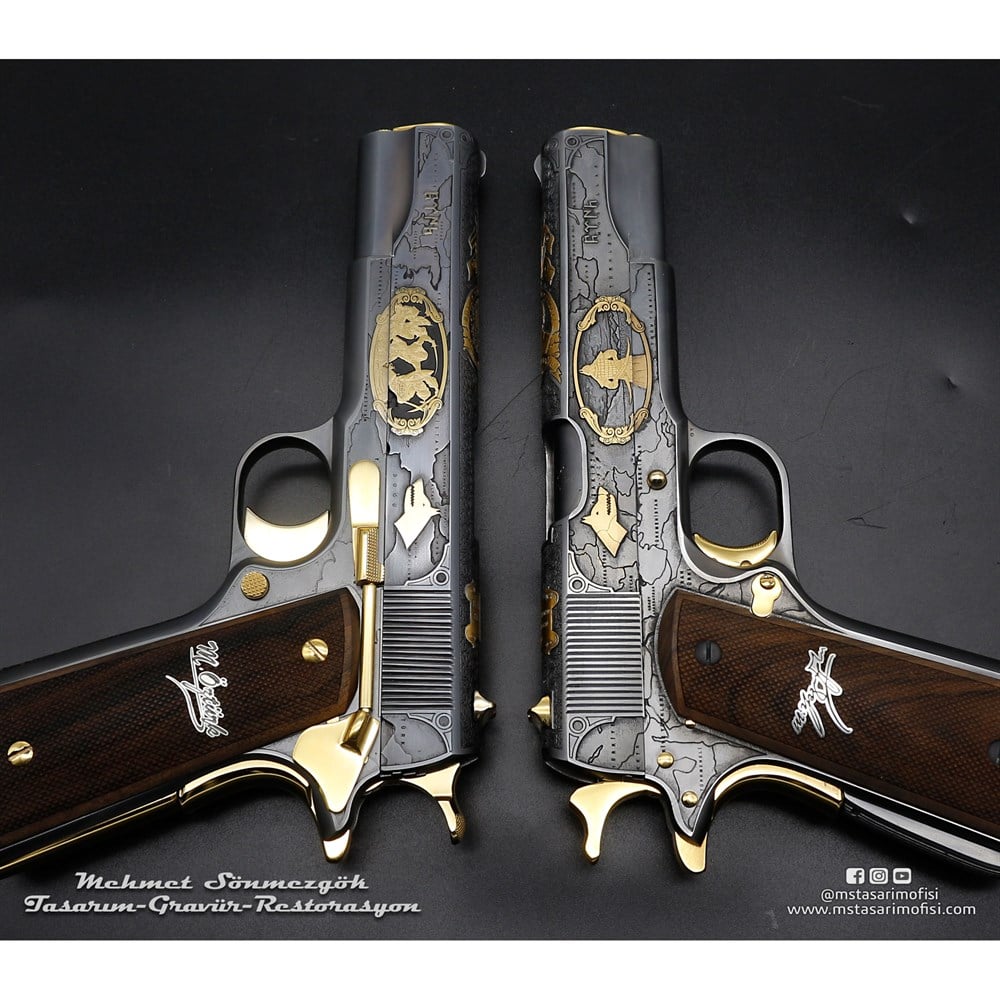 Colt 1911 Gravür // Büyük Turan Devleti (Devlet Armalı)