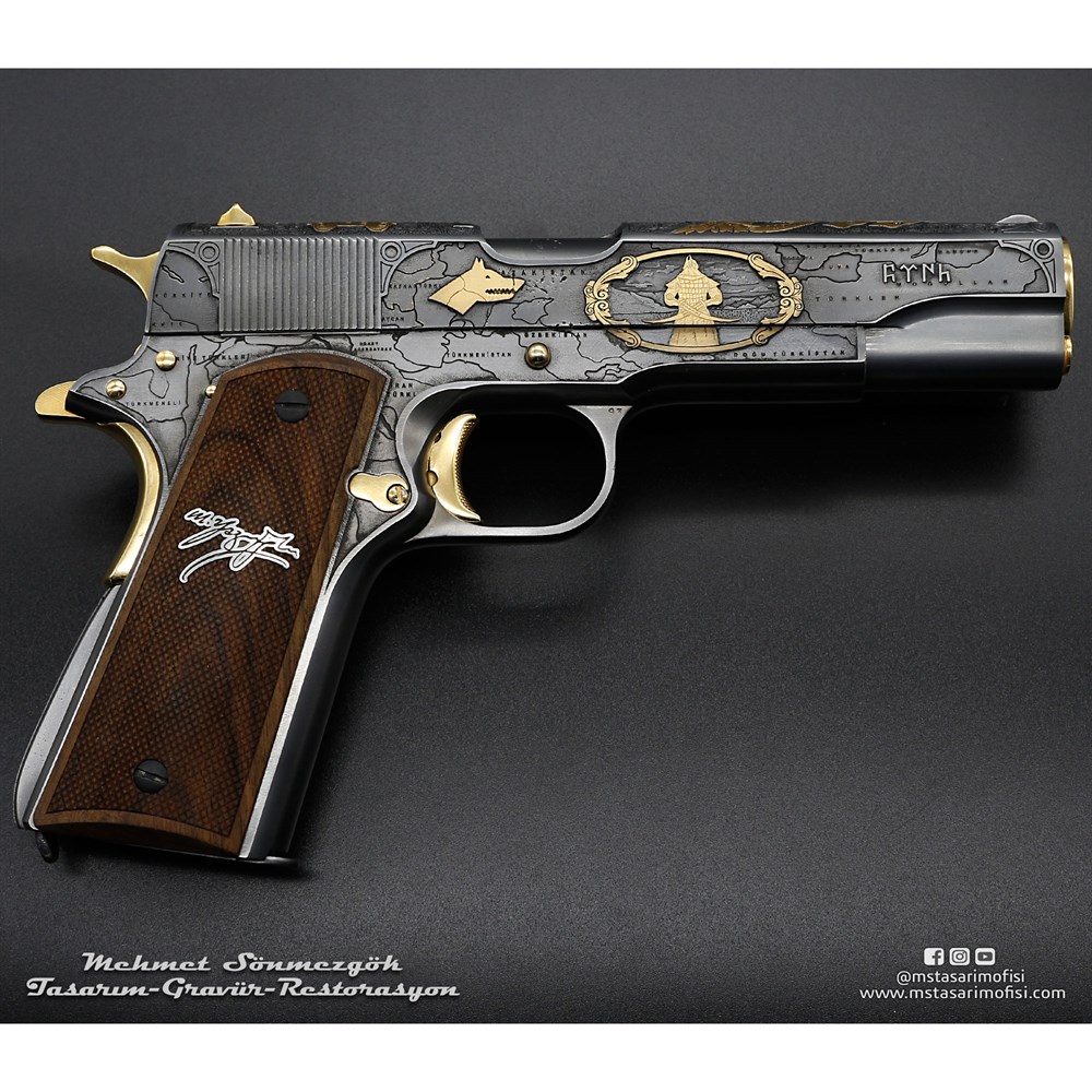 Colt 1911 Gravür // Büyük Turan Devleti (Muhsin Yazıcıoğlu)
