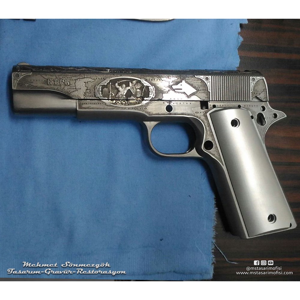 Colt 1911 Gravür // Büyük Turan Devleti (Muhsin Yazıcıoğlu)